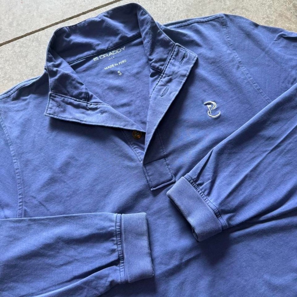 B Draddy Men's Performance Golf Long Sleeve Polo Sz Small